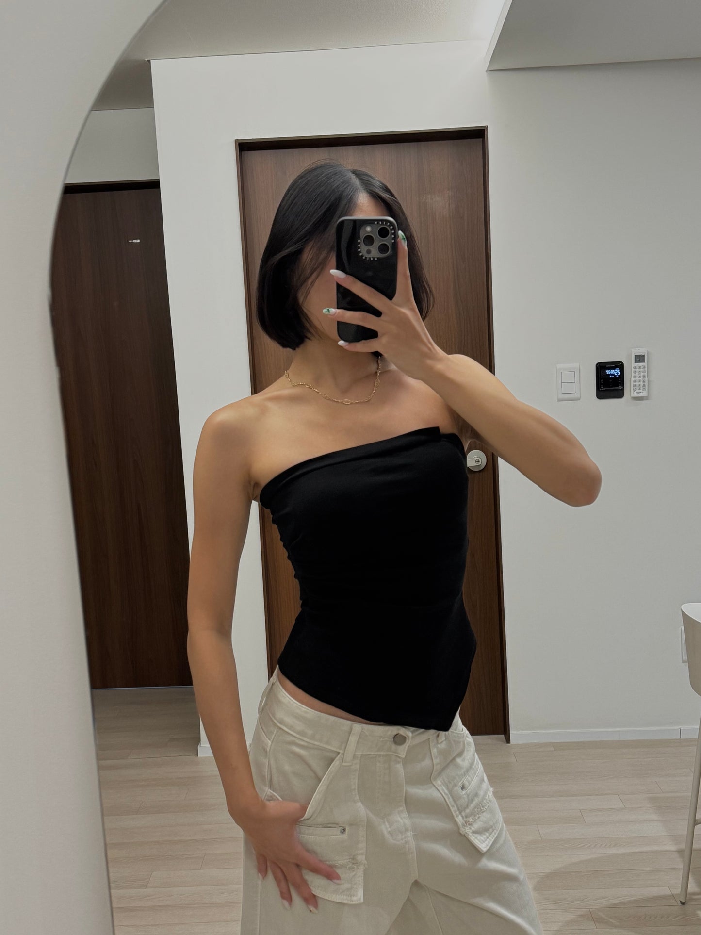 Irregular Tube Top With Pad