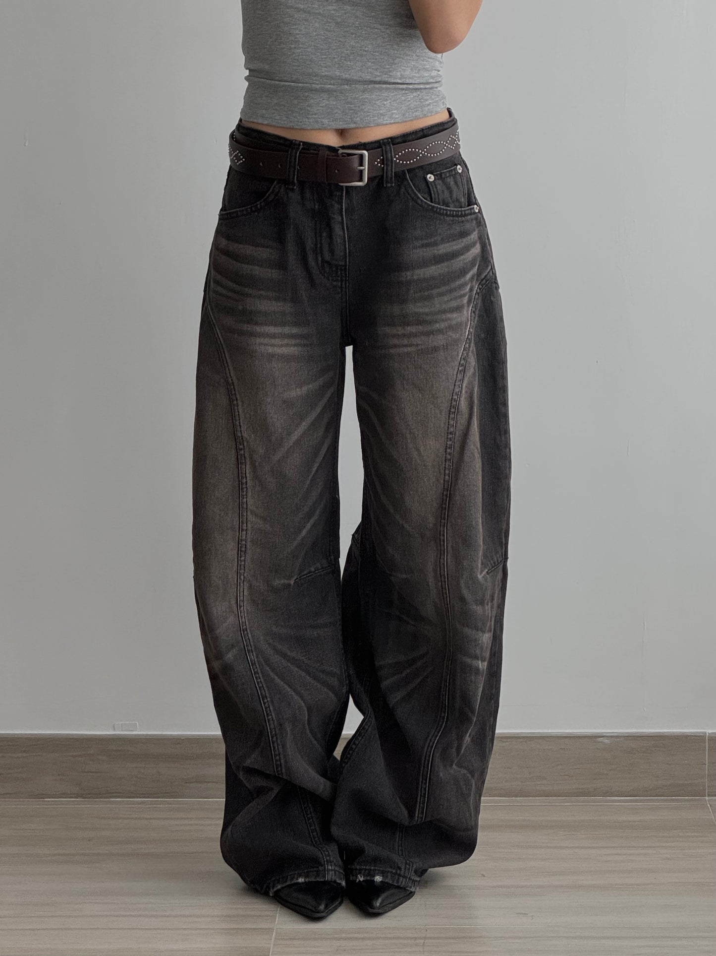 UNISEX ! Washed Balloon Jeans