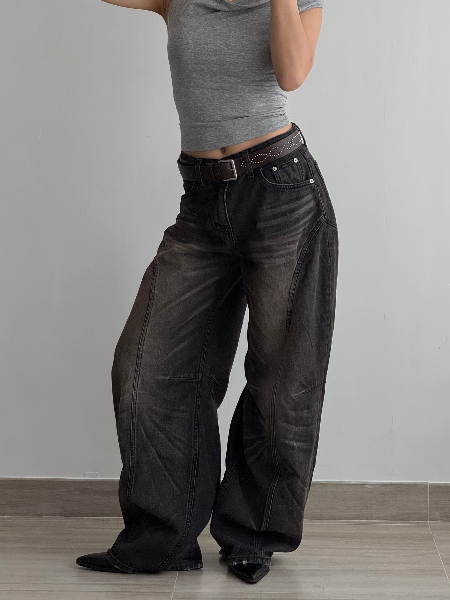 UNISEX ! Washed Balloon Jeans