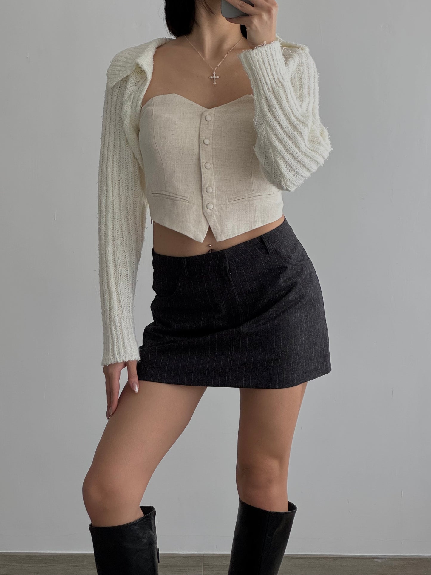 Crop Knit Cardigan