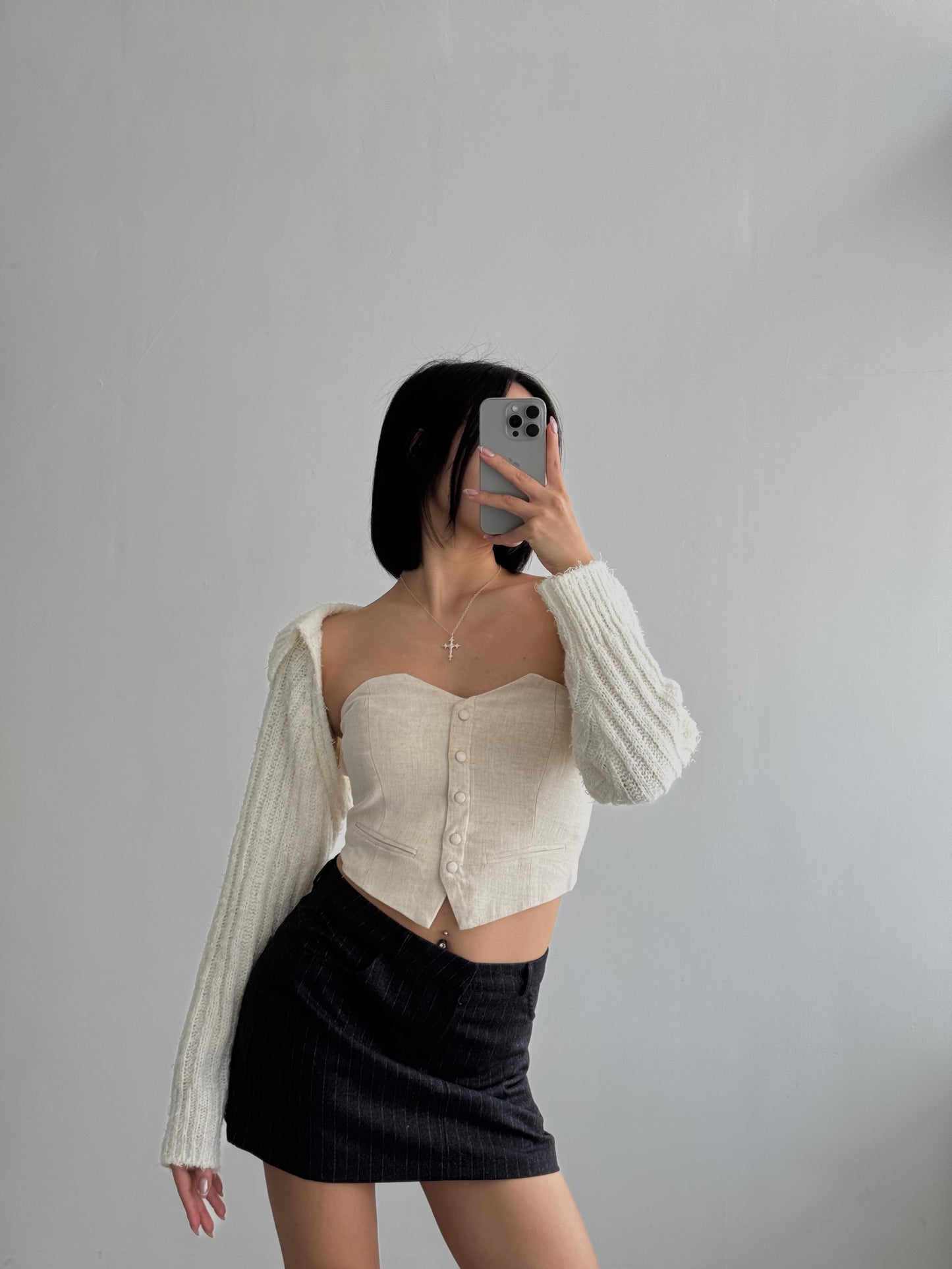 Crop Knit Cardigan