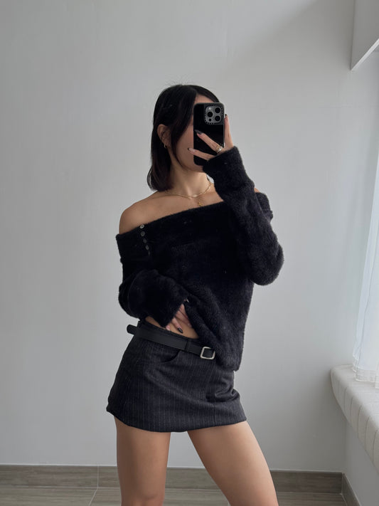 Fluffy Off Shoulder Top