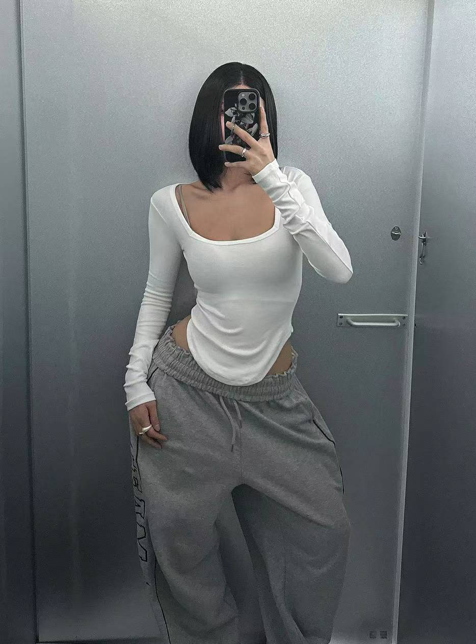 Basic Square neck long sleeve