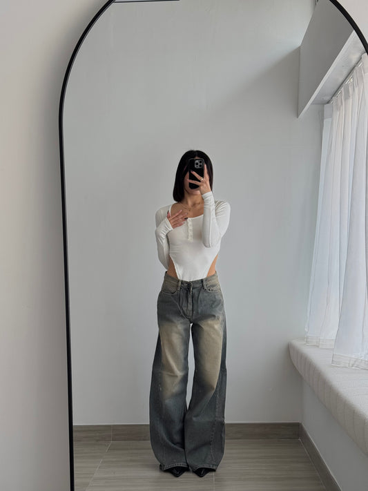 Button Bodysuit Top