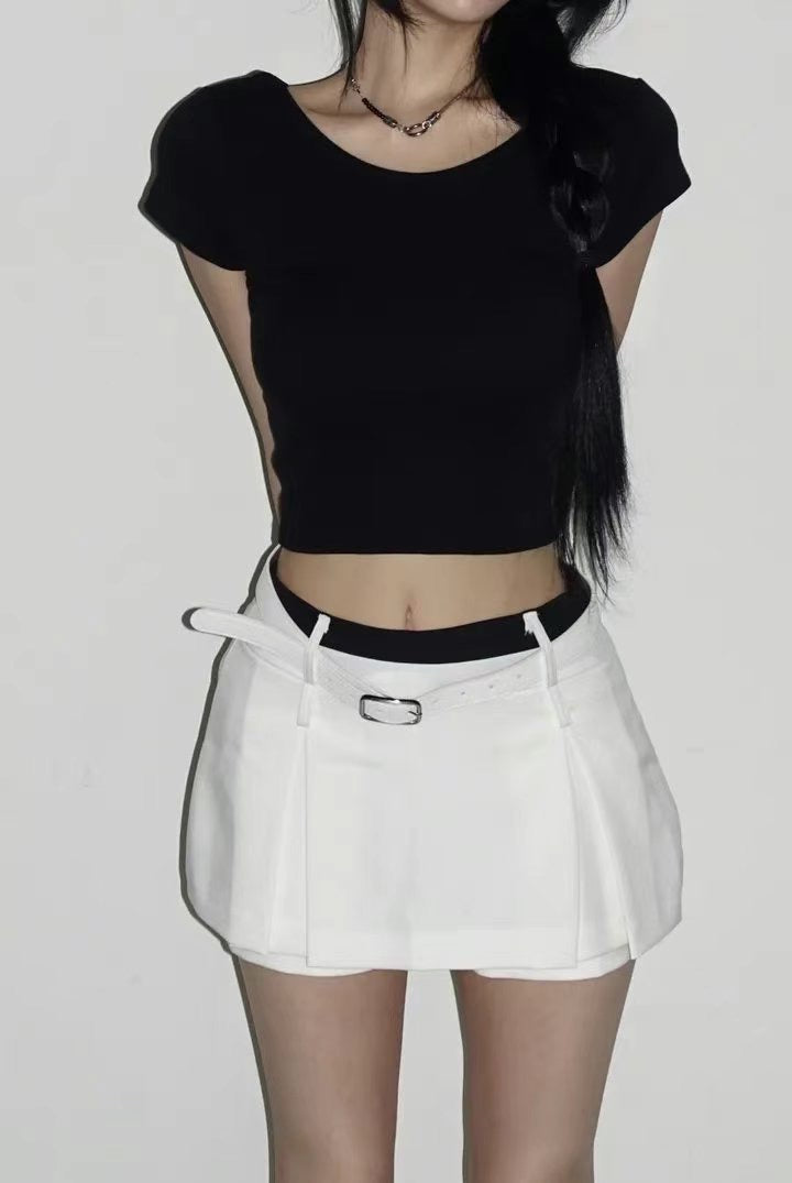 Heartless Pleated Skort With Belt