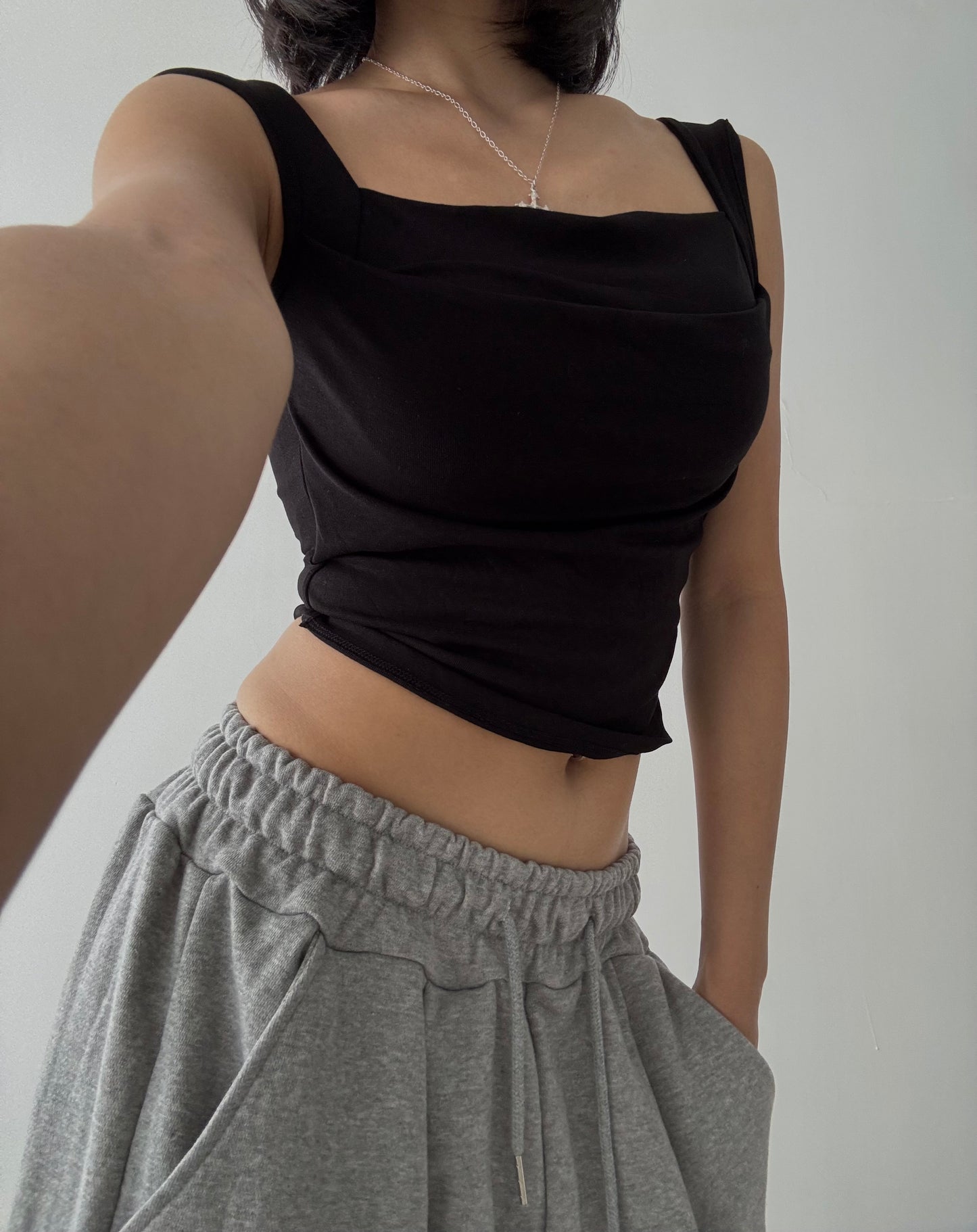 [ BEST! ] Square neck Tee with pad