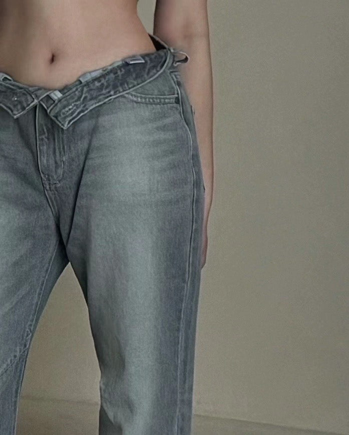 Light Grey Flares Jeans