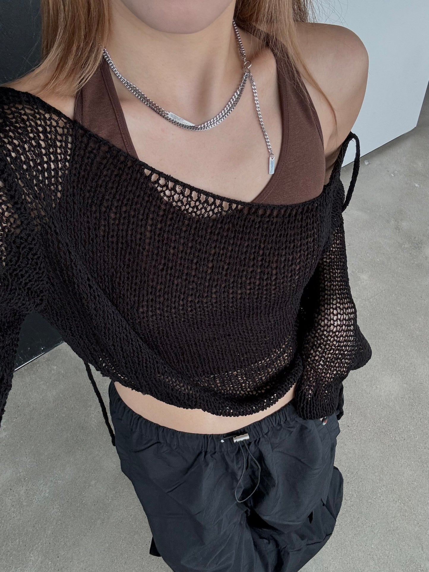 [ BEST! ] See through knit top