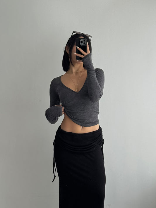 Deep V Long Sleeve
