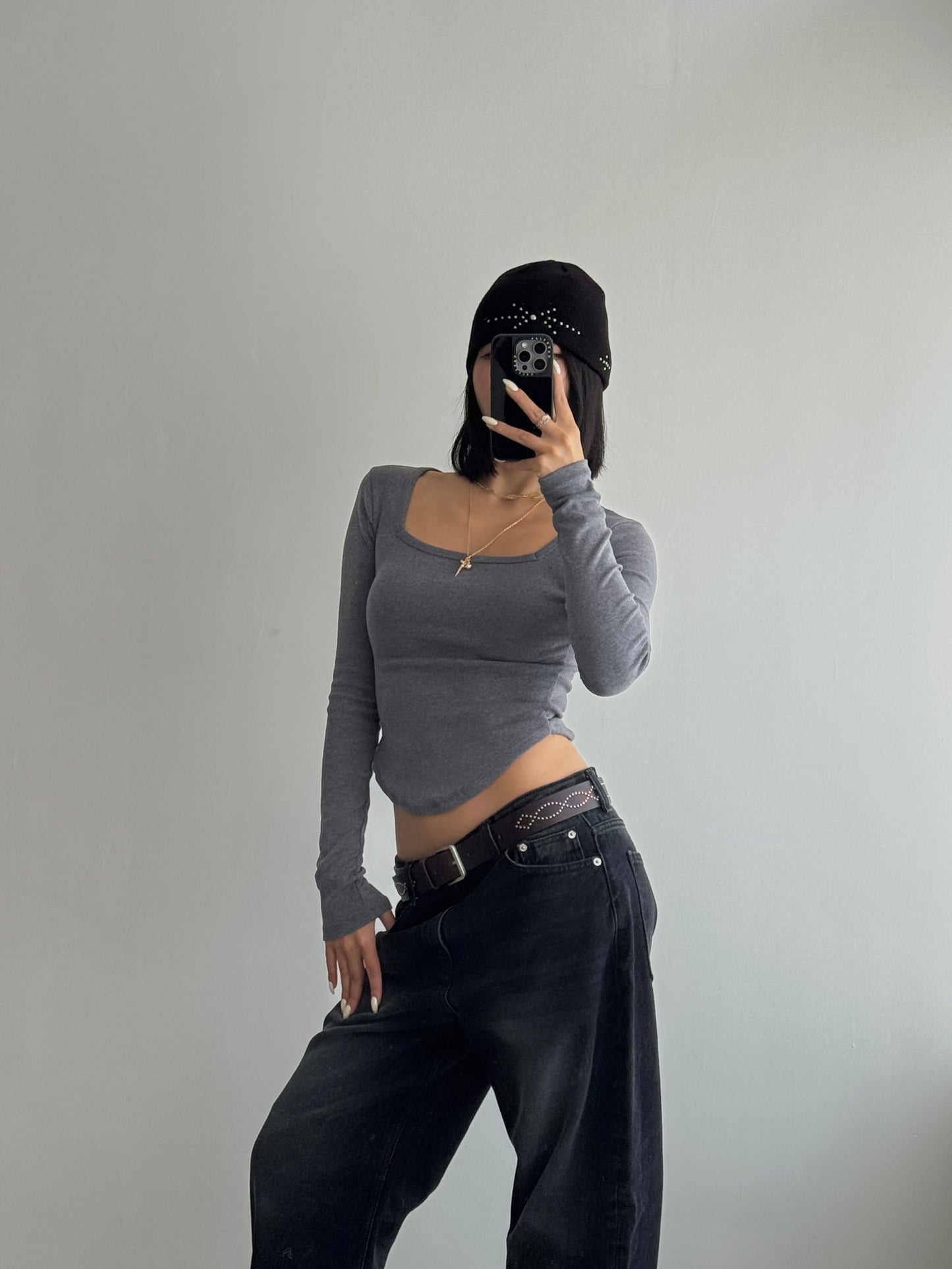 《 NEW ! 》Basic Square neck long sleeve