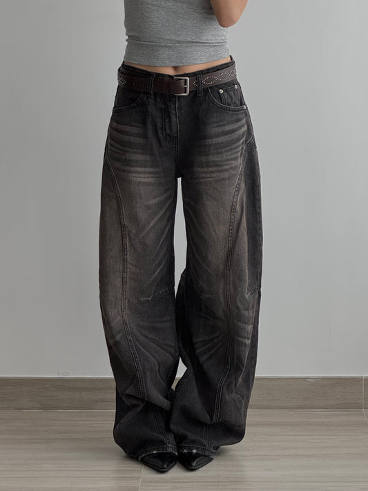 《 NEW ! 》UNISEX ! Washed Balloon Jeans