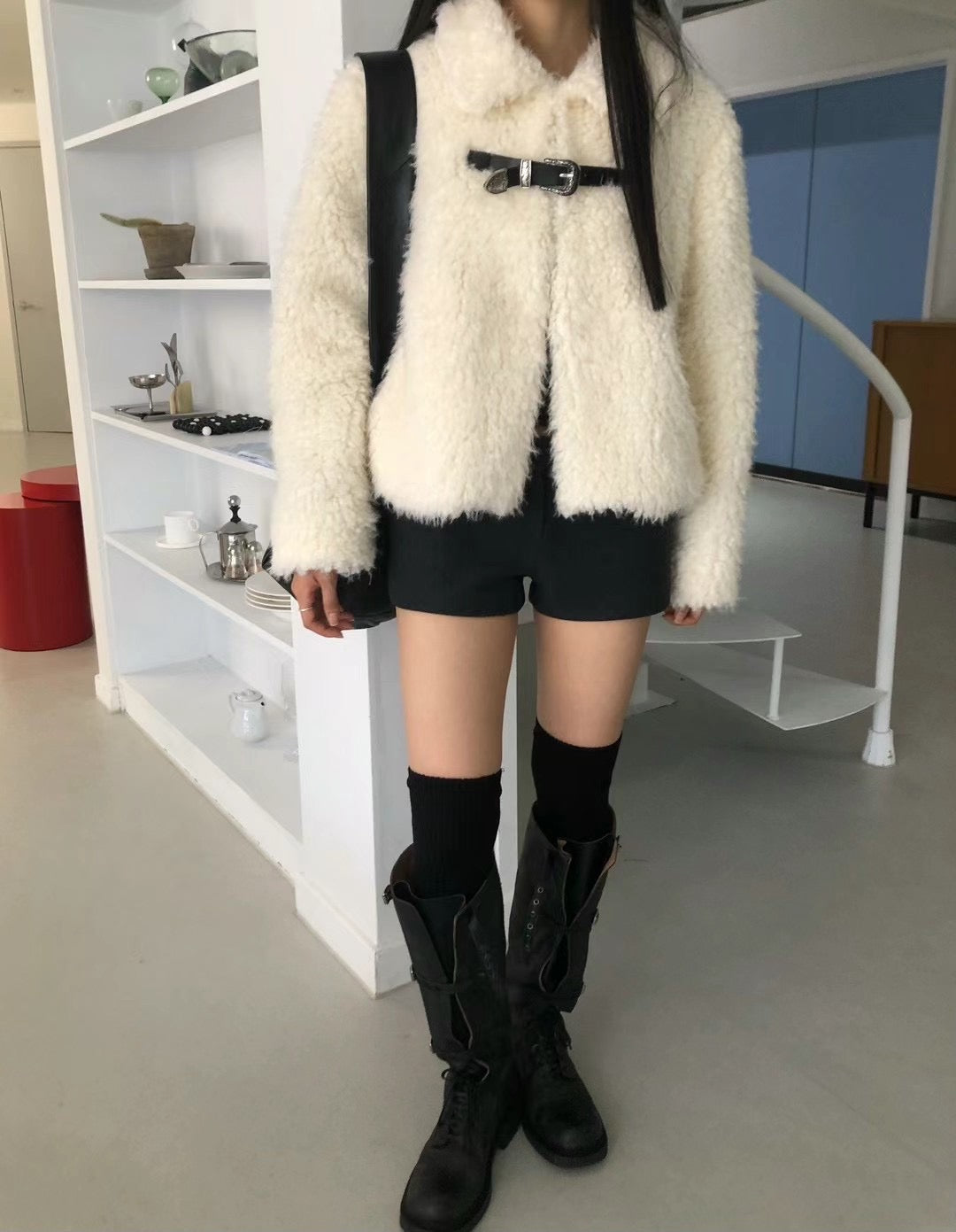 Buckle Fur Jacket