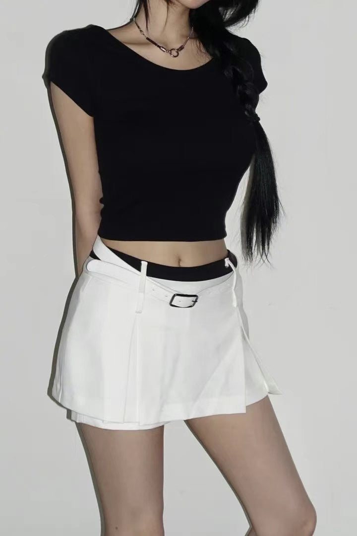 Heartless Pleated Skort With Belt