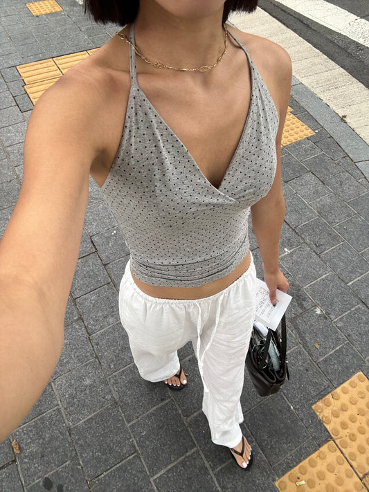 Dot Halterneck Top