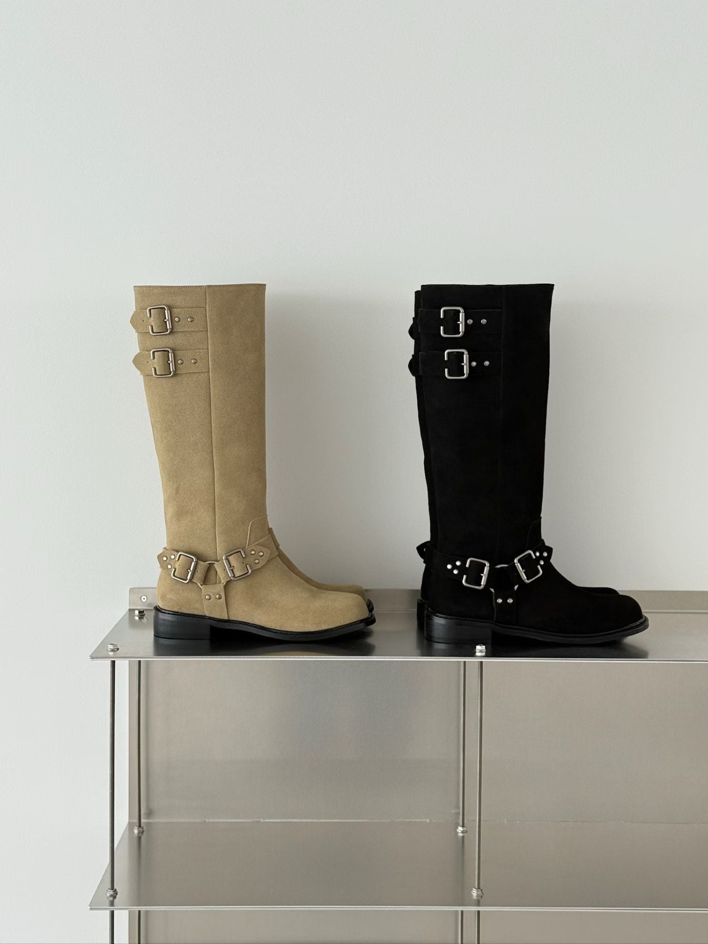 《 NEW ! 》Suede Buckle Boots