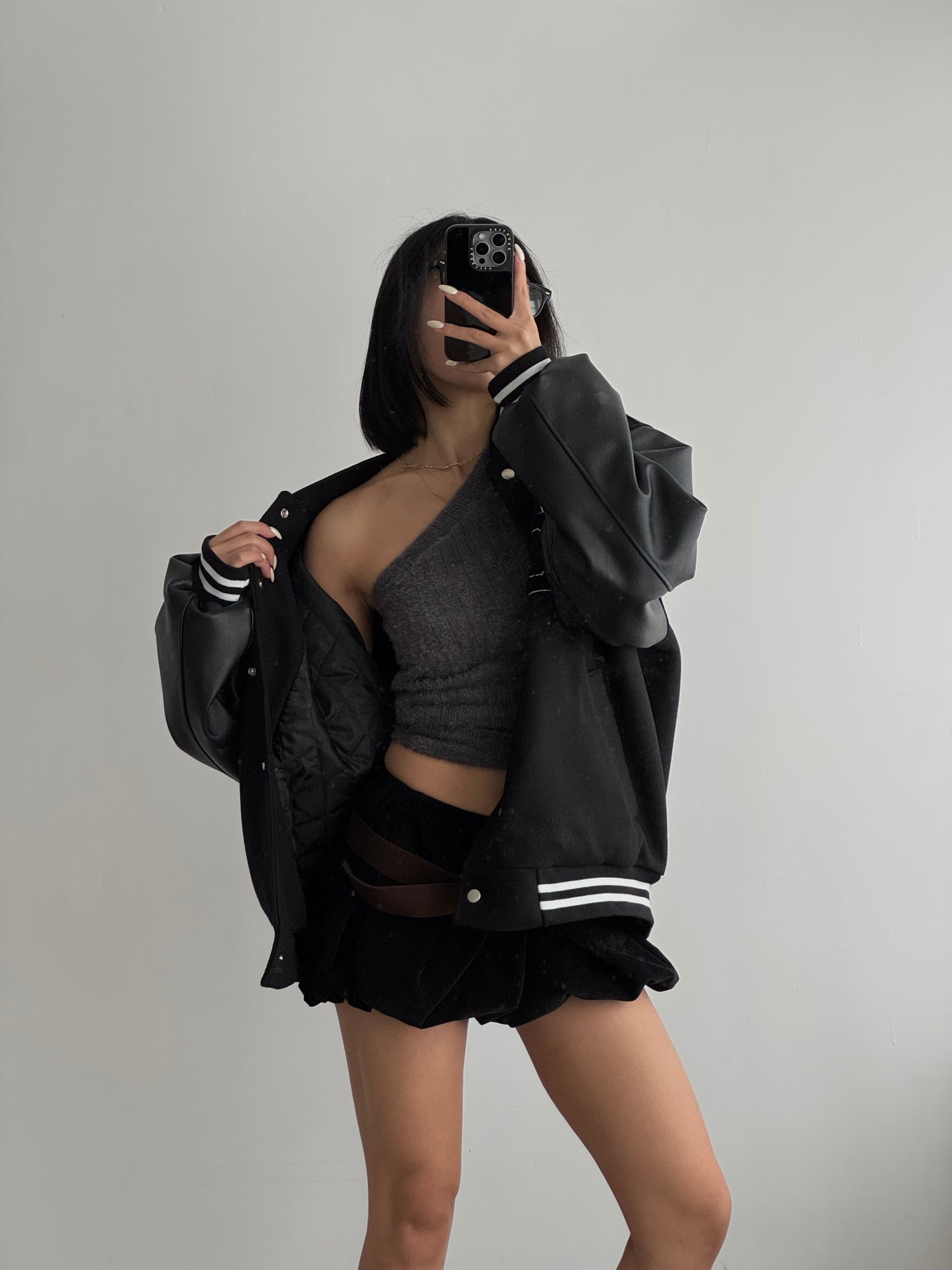 Fur One Shoulder Top