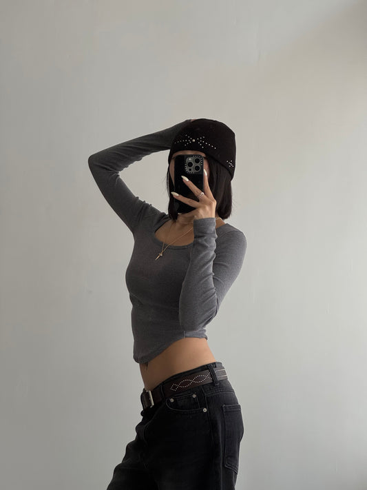 《 NEW ! 》Basic Square neck long sleeve