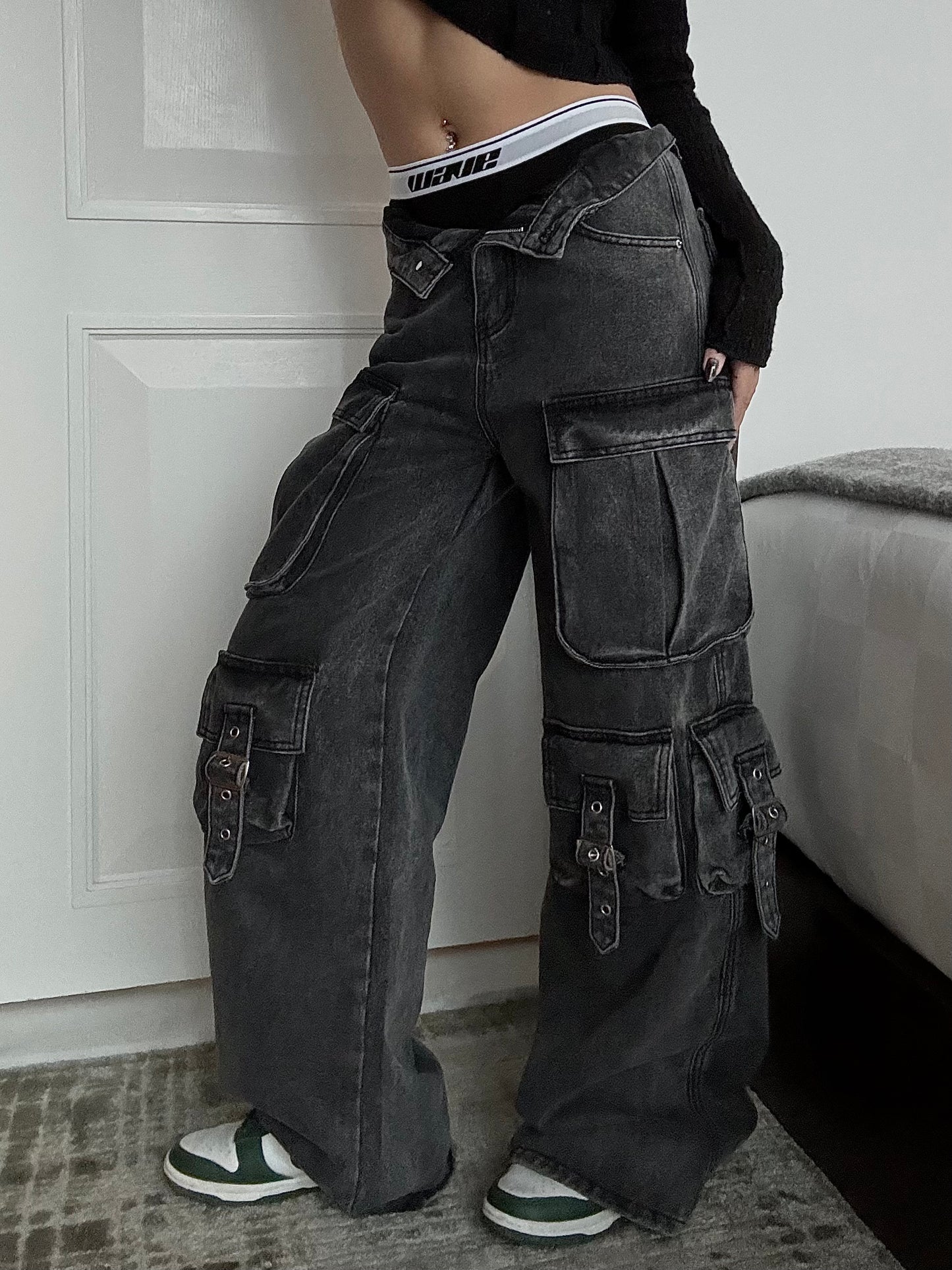 [ BEST ! ] Denim Loose Fit Cargo Jeans