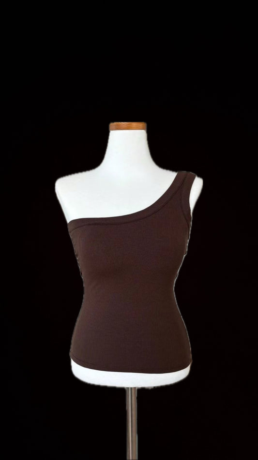 One Shoulder Tank with pad