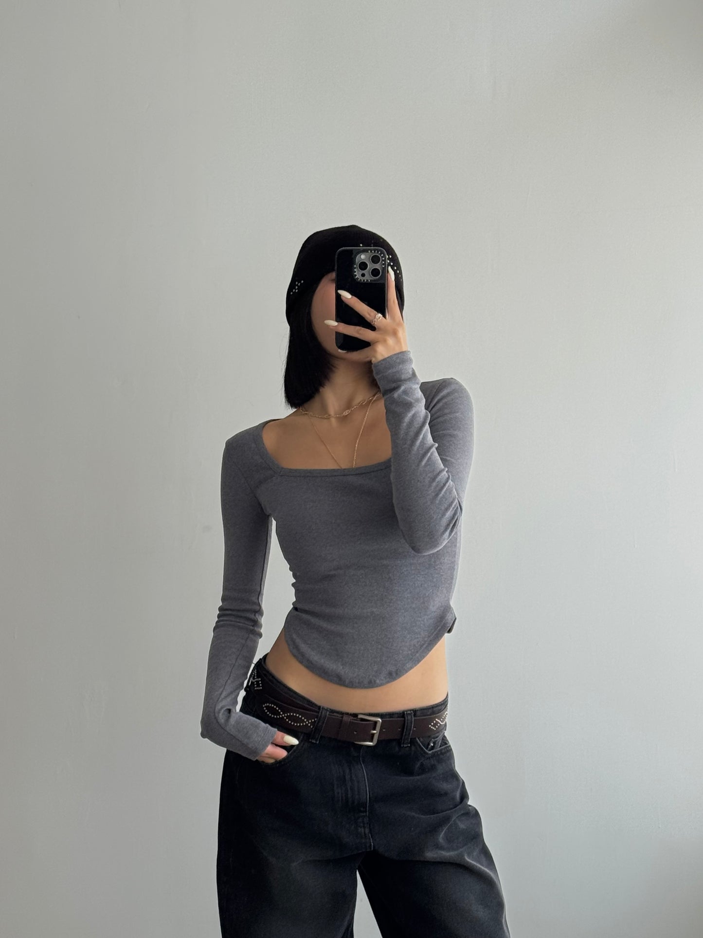 《 NEW ! 》Basic Square neck long sleeve