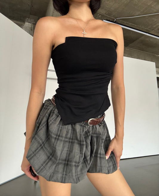 Irregular Tube Top With Pad