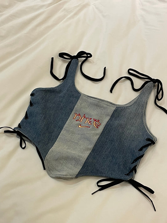 Vintage Remade Nike Denim Corset M